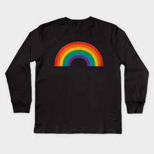 Vintage Rainbow Love Kids Long Sleeve T-Shirt